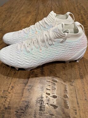 Under Armour Blur Style Football Cleats White Size 10 Speed Molded